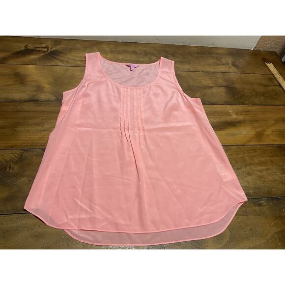 Lilly Pulitzer Silk Peach Pink Medium Tank Top - Picture 1 of 7